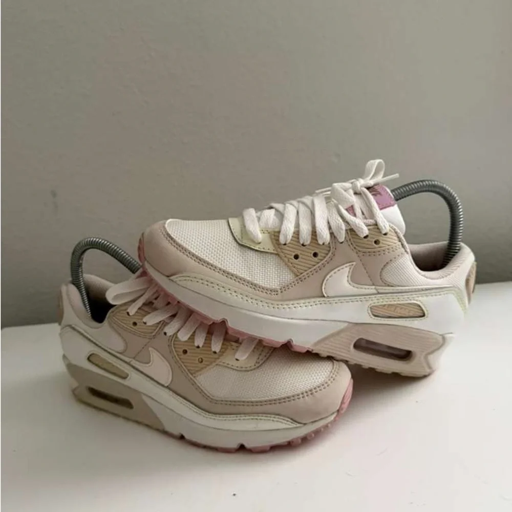 Nike Women's Air Max Sneakers - Cream, Pink, and White - Picture 2 of 8
